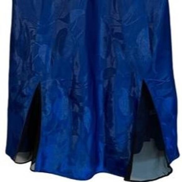 Victorias Secret Gold Label Lingerie Womens Size M Blue Black Satin Sexy Vintage - Picture 4 of 6